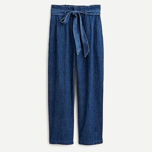J. Crew Paperbag Pant in Chambray, Size 0